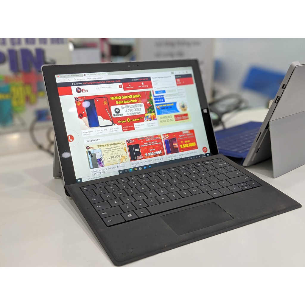 Máy tính bảng Microsoft Surface Pro 3 | Core i7 Ram 8GB Ổ cứng SSD 512GB Windows 10 Pro | Kèm Type Cover + Sạc OEM | BigBuy360 - bigbuy360.vn