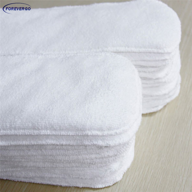 MICROFIBER Tấm Lót Tã 3 Lớp Bằng Sợi Micro Màu Trắng Thoáng Khí Có Thể Giặt Và Tái Sử Dụng Cho Bé Sơ Sinh