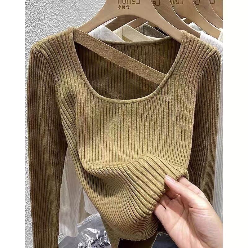 NRVP Áo Sweater Dệt Kim Dài Tay Thiết Kế Mới Thời Trang Theo Phong Cách Hàn Quốc Cho Nữ