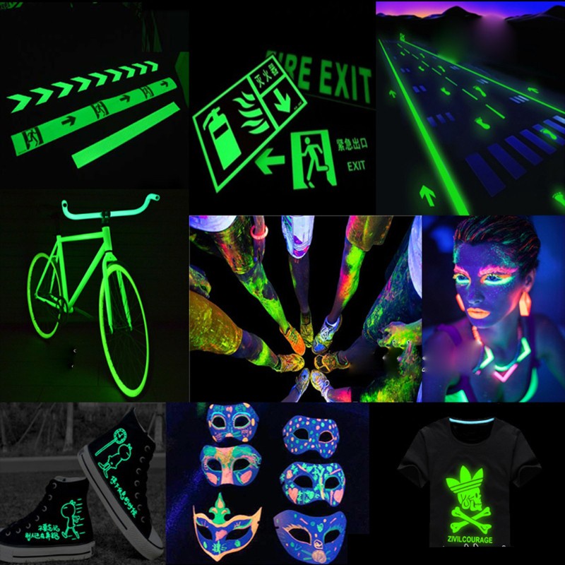 Bột dạ quang 12 màu làm trang sức DIY đa năng