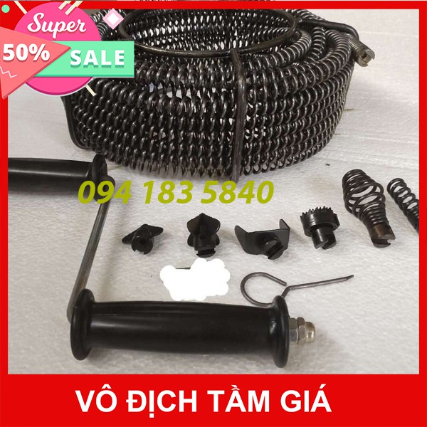 Đồ thông cống dùng dây lò xo D16💰FREESHIP💰thông tất cả các loại rác thải chi phí thấp hiệu quả tuyệt vời