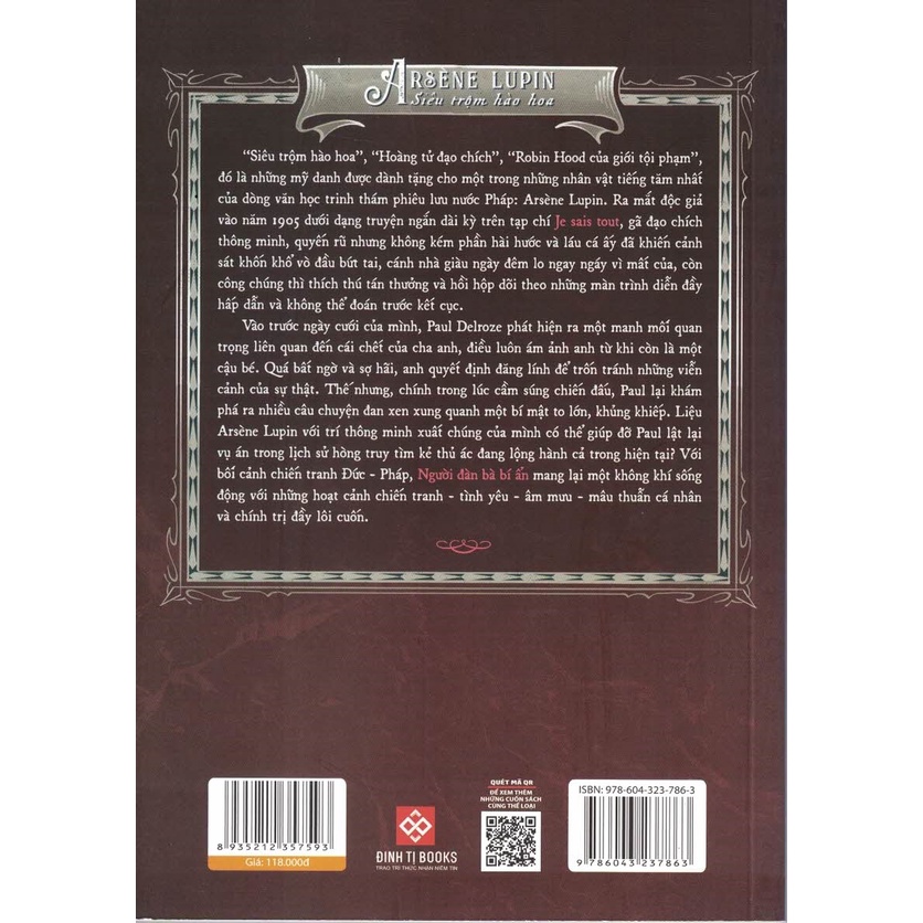 Sách - Arsène Lupin - Siêu Trộm Hào Hoa: Người Đàn Bà Bí Ẩn