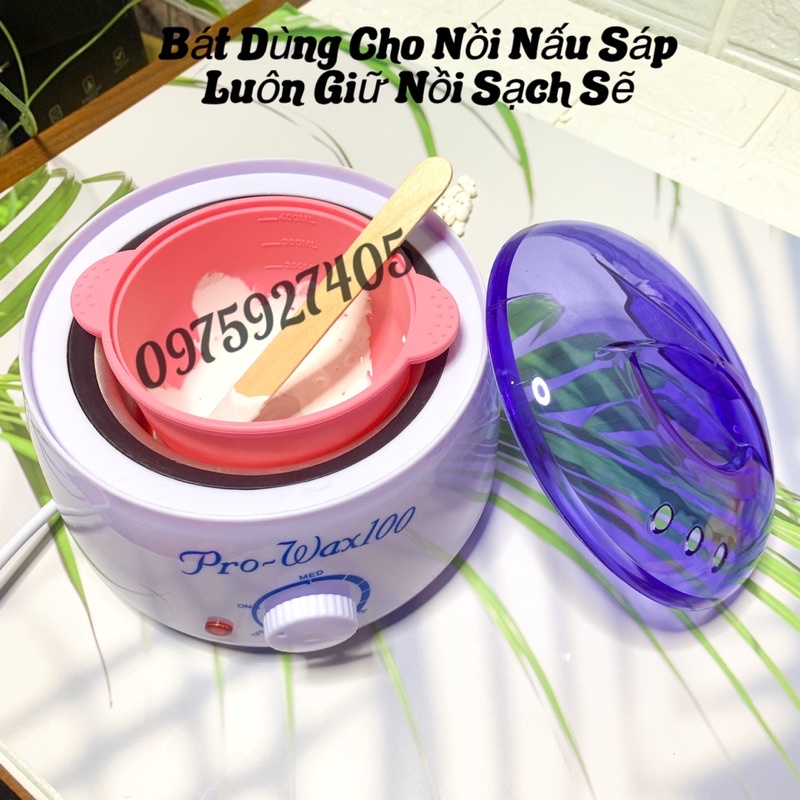 [ Sáp Cao Cấp + Bát Silicon + Mỡ Trăn ] Combo sáp wax thơm kèm Bát silicon + Mỡ trăn tặng que gỗ