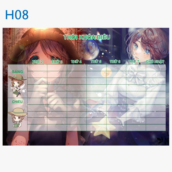 Thời khóa biểu ANIME Identity V
