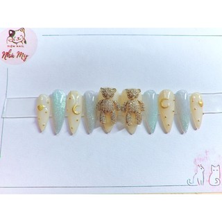 [NailBox] Móng úp mắt mèo gấu đá cao cấp