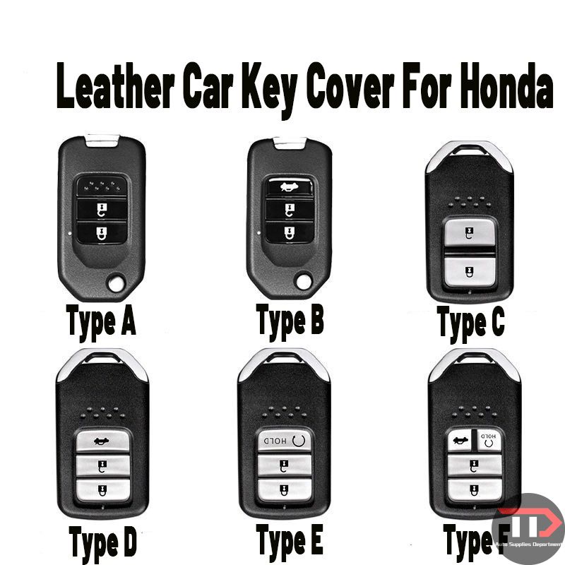 Bọc Chìa Khóa Bằng Da Dùng Cho Xe Hơi Honda Civic/CRV/HRV/BRV/ City/Accord 2014 2015 2016 2017 2018 2019 2020