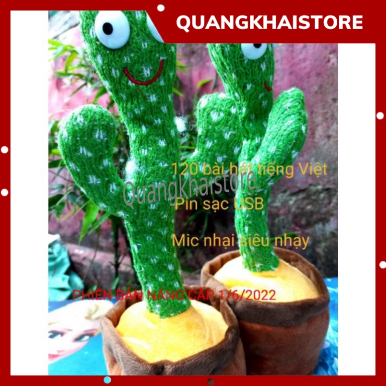 Cây xương rồng nhảy múa 120 bài hát tiếng Việt nhại giọng pin sạc phiên bản nâng cấp 1/6/2022