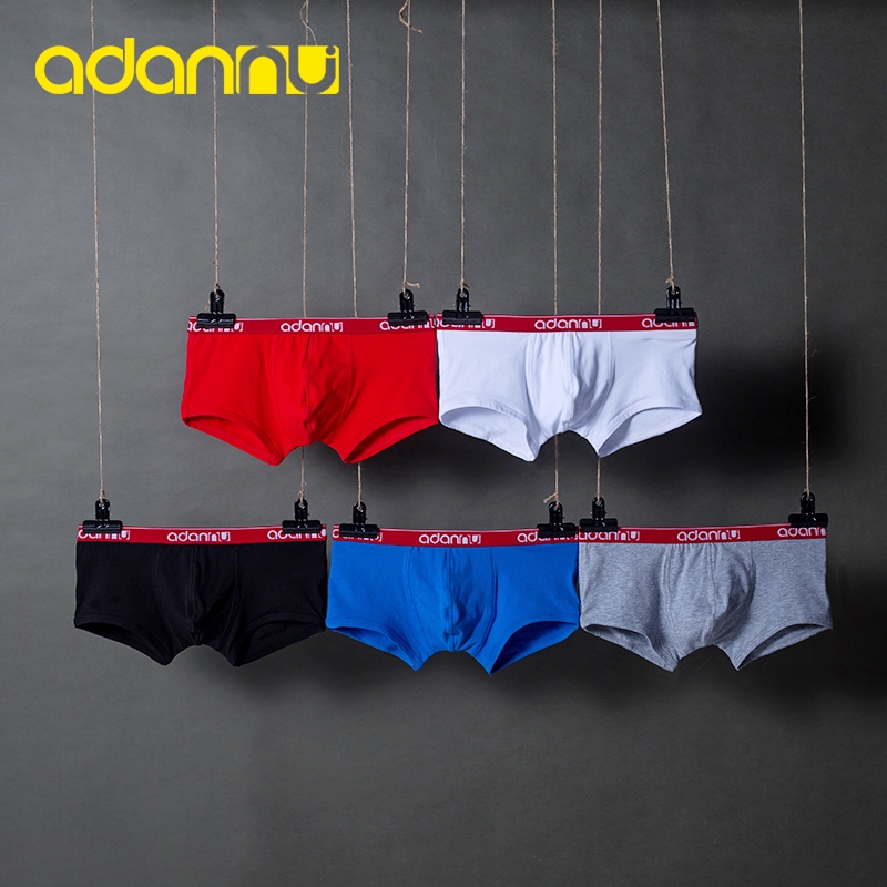 ☆ Ready Stock ☆ ADANNU Comfortable Solid Cotton Men's Underwear Boxer Underwear AD42