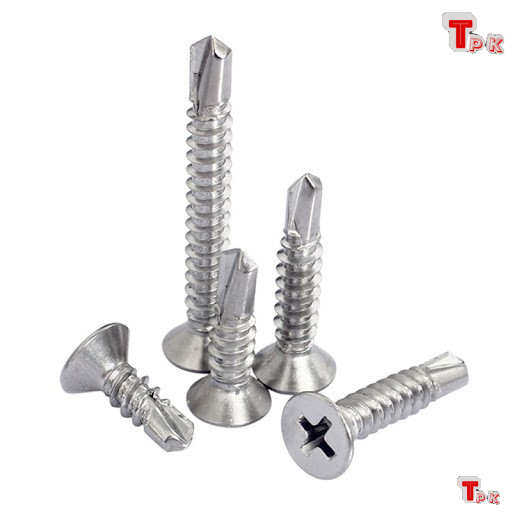 1kg Vít Tự Khoan Inox đầu Bằng