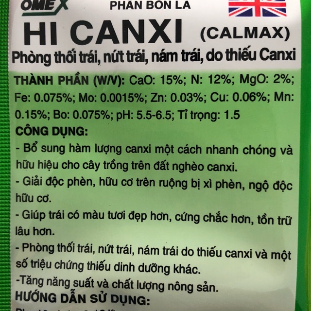 HI Canxi Boly ( Hộp 10 gói) canxi cao Phân bón lá