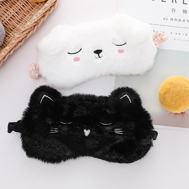 Miếng bịt mắt ngủ bằng lông nhung hình nai sừng tấm độc đáo