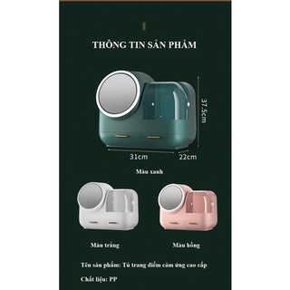 TỦ ĐỰNG MỸ PHẨM CÓ QUẠT + ĐÈN LED