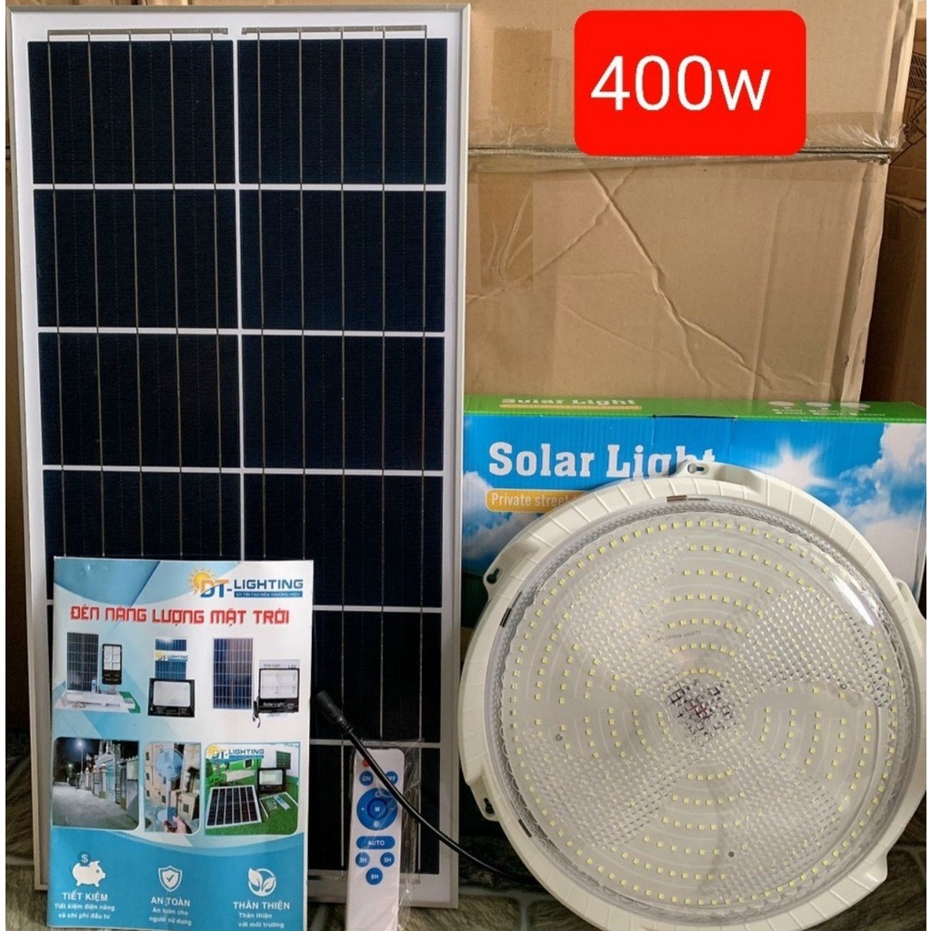 Đèn Ốp Trần Năng Lượng Mặt Trời, Công Suất 300W / 400W