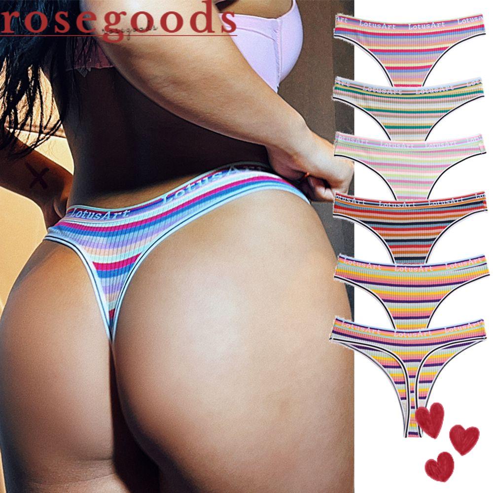Quần Lót Co Giãn Thoáng Khí In Chữ Màu Sắc Thời Trang Cho Nữ