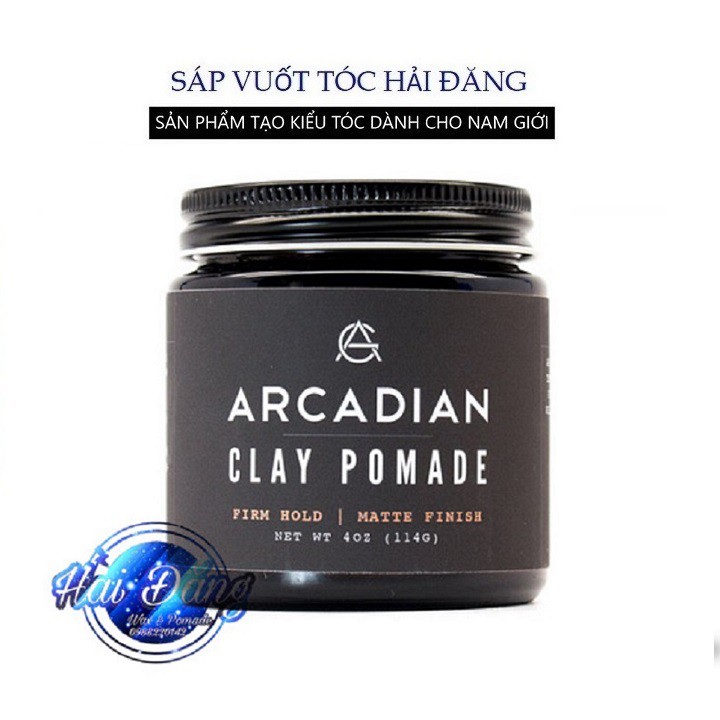 [CHÍNH HÃNG 100%] Sáp vuốt tóc Arcadian Clay Pomade - Nhập Mỹ