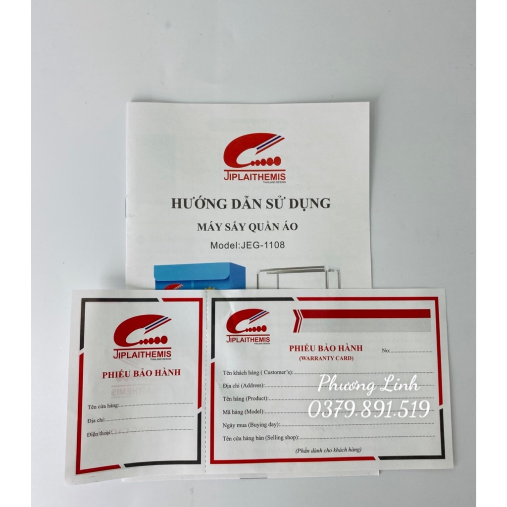 Tủ sấy quần áo Thái Lan JIPLAI JEG-1108 - Hàng chính hãng - Bảo hành 12 tháng