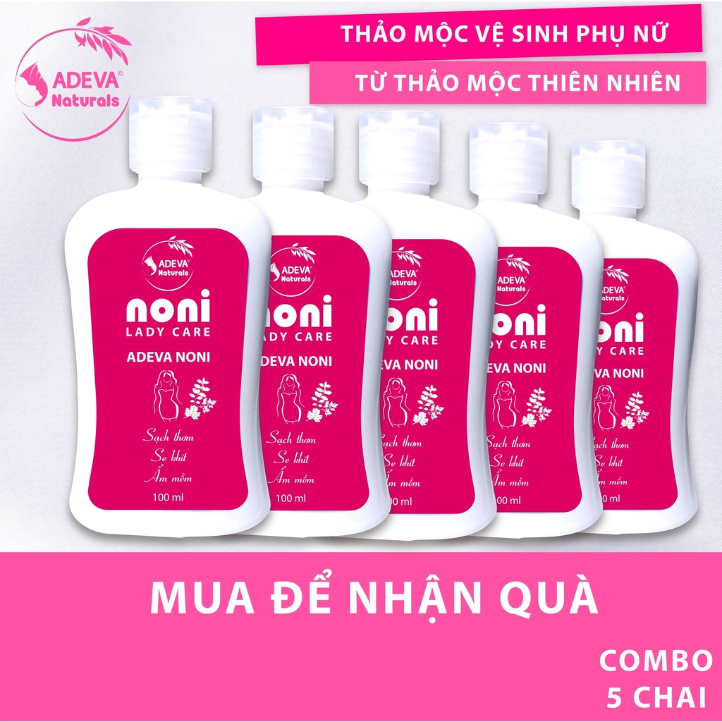 Combo 5 Dung dịch vệ sinh phụ nữ ⚡FREESHIP⚡ Giảm viêm ngứa từ thảo mộc thiên nhiên 100 ml