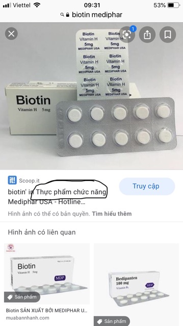 ✅(chính hãng) BIOTIN vitamin H-giúp da và tóc đẹp