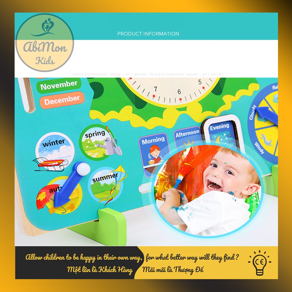 Đồng Hồ Ếch Đa Năng 7 in 1 Cho Bé ☘️ Montessori cao cấp ✨ (Đồ chơi Gỗ - Đồ chơi Giáo Dục - An toàn - Thông minh)