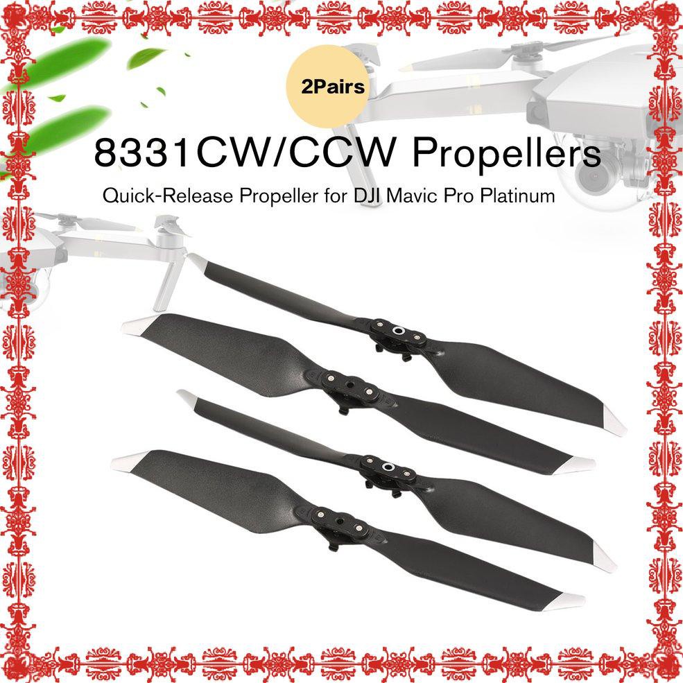 2 Pairs 8331 Low-Noise Quick-Release Propellers for DJI Mavic Pro Platinum[\(^o^)/~]