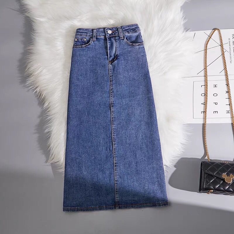 Chân váy Jeans Xẻ Sau Hàng  siêu đẹp - Hàng  tuyển chọn loại  1
