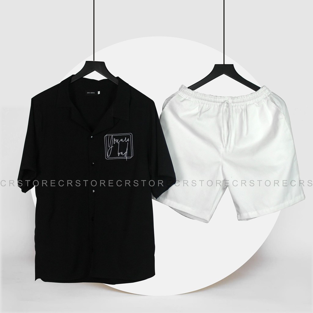 Áo sơ mi tay ngắn Cổ DANTON - VEST đen thêu chữ . Sơ mi tay lỡ unisex nam nữ trơn vải lụa mềm SMNT625 | BigBuy360 - bigbuy360.vn