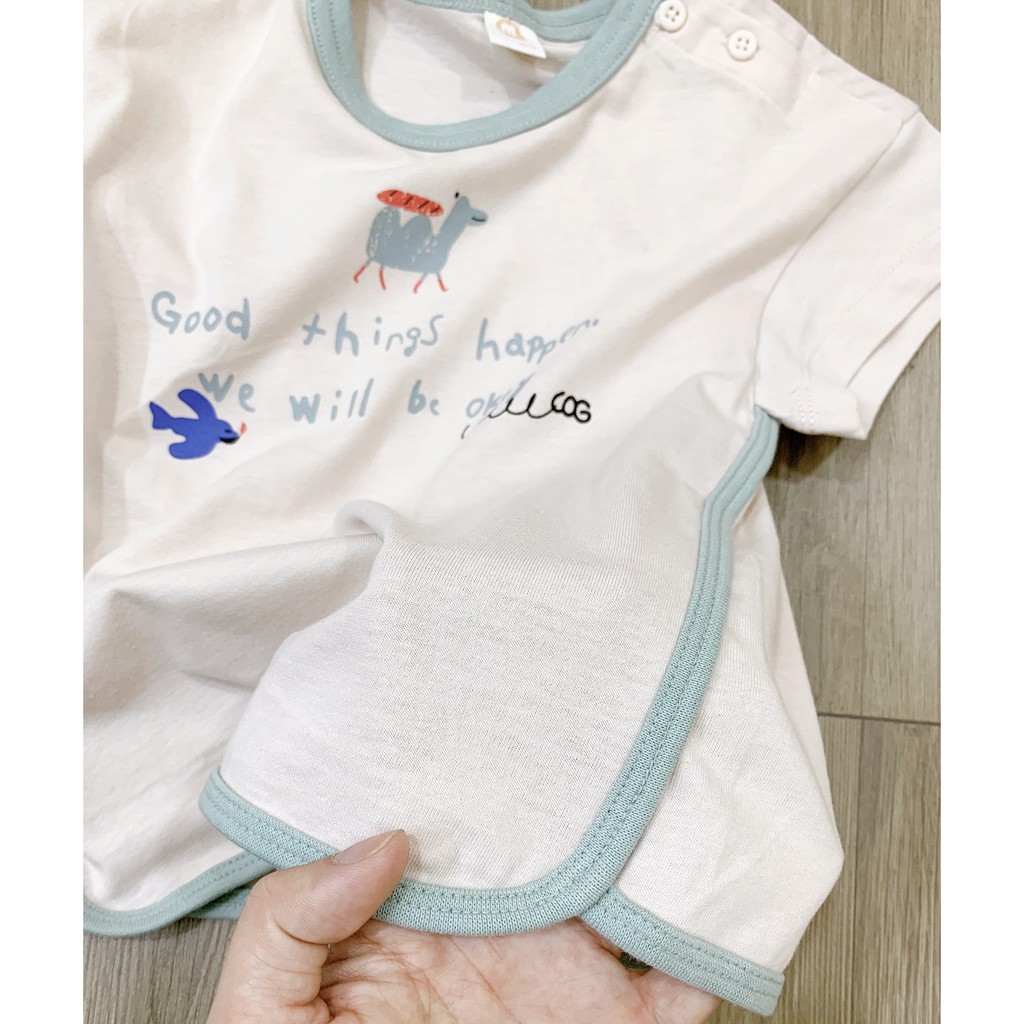 Bộ trẻ em viền thể thao Milk Mile chất cotton in hình lạc đà