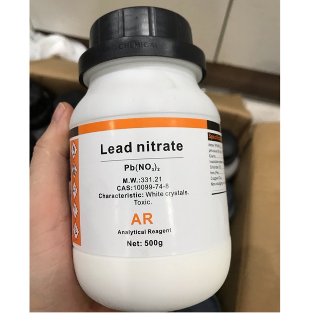 Hoá chất Lead nitrate Analytical Titrant CAS 10099-74-8 PbN2O6 lọ 500g chì nitrat Pb(NO3)2