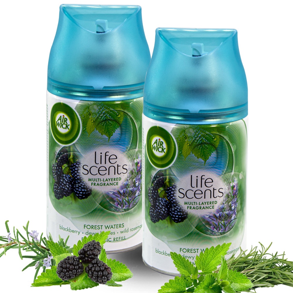 Combo 2 bình xịt tinh dầu thiên nhiên Air Wick Forest Waters 250ml - hoa hương thảo, bình phun tinh dầu nguyên chất