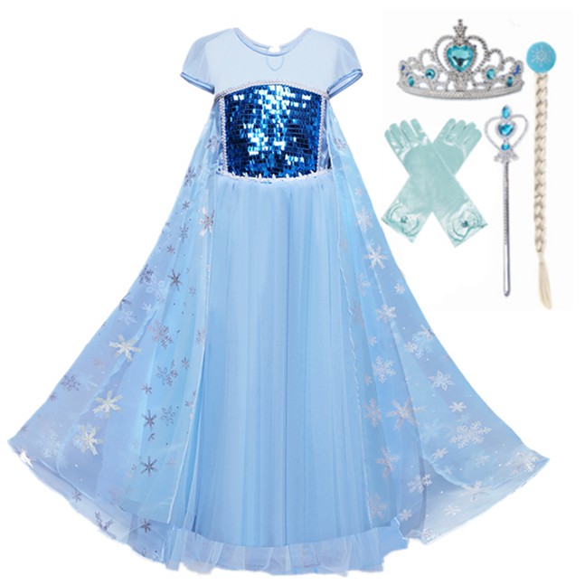 Váy công chúa Elsa đáng yêu xinh xắn dành cho bé gái