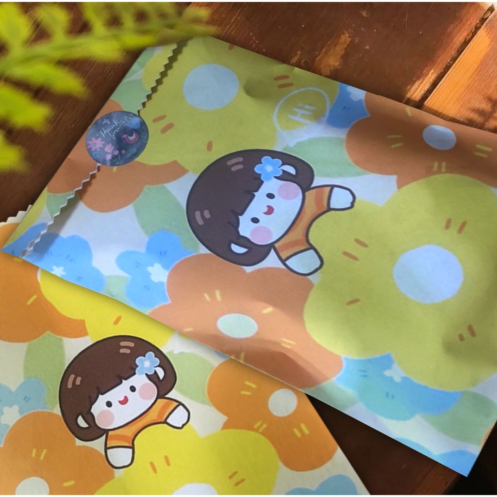 Set 5 túi giấy mini siêu kute [Tặng kèm sticker niêm phong], túi quà tặng size 12x19cm, họa tiết dễ thương - DIN Store