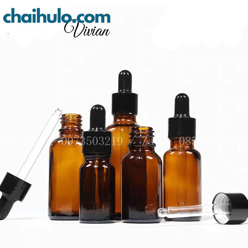 100ml - combo 30 lọ đựng tinh dầu , serum, tinh chất - Thuỷ tinh nâu chất lượng cao, bền đẹp