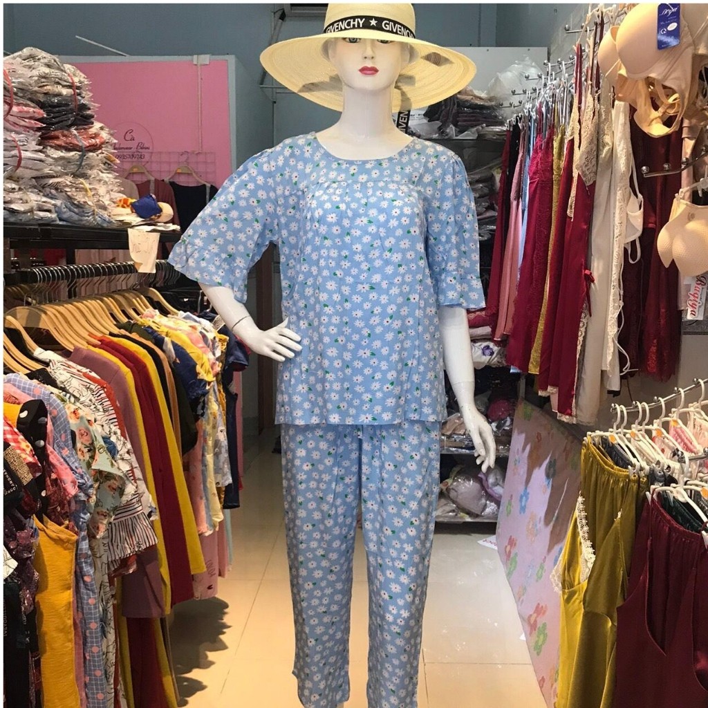 Đồ Bộ Nữ B011 VNXK Dáng Dài Chất Liệu Vải Tôn Lanh Mặc Siêu Mát (ẢNH SHOP TỰ CHỤP) | BigBuy360 - bigbuy360.vn