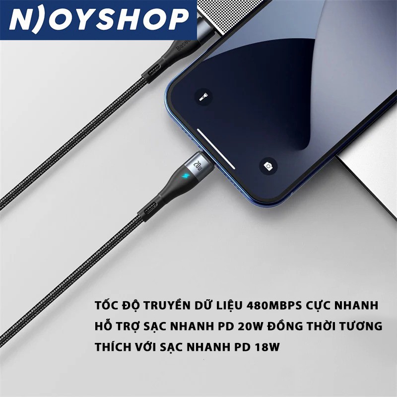 [BH 6 THÁNG] DÂY SẠC NAM CHÂM BASEUS ZINC MAGNETIC PD 20W TYPE C TO LIGHTNING SẠC NHANH CHO IPHONE 11 PRO MAX 12 PRO MAX