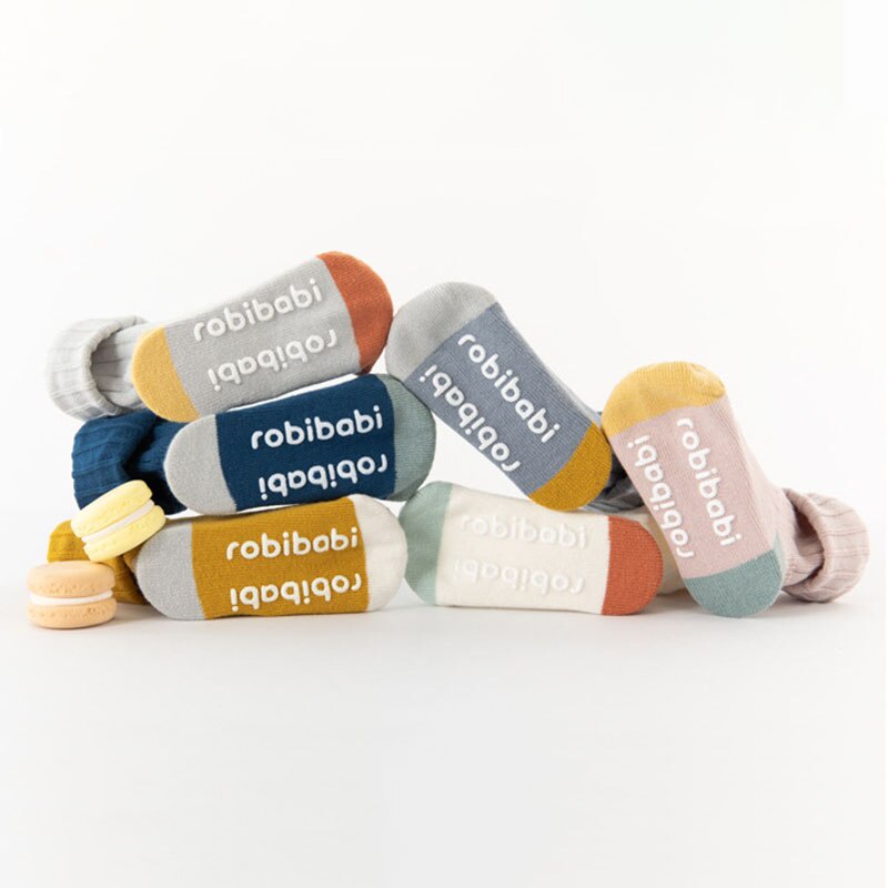 Vớ Đan Len Dày Mềm Mại Chống Trượt Thời Trang Thu Đông Cho Bé Sơ Sinh