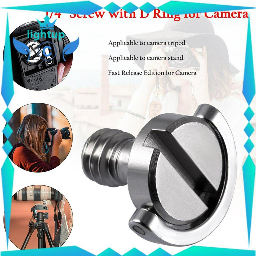 Ốc vít 1/4" với khoen chữ D cho giá đỡ máy ảnh 3 chân / giá đỡ 1 chân / tấm thả nhanh