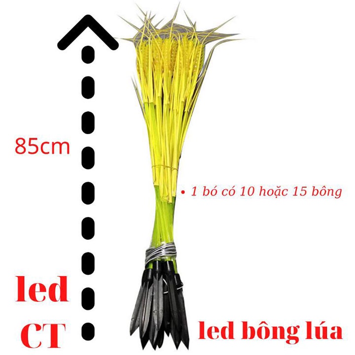 Bộ Đèn Led Bông Lúa Vàng Tài Lộc Trang Trí Bàn Thờ Phòng Khách Tết 2022