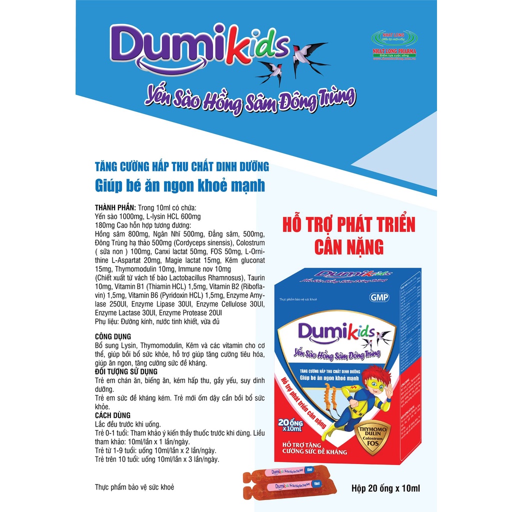 Dumikids Yến sào Hồng sâm Đông trùng - Tăng cường hấp thu dưỡng chất, giúp bé ăn ngon, khỏe mạnh