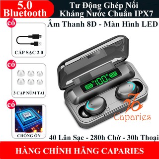 Tai Nghe Bluetooth 5.0 CAPARIES V15-F95 (Tai Nghe Không Dây) Chống Nước - Chống ồn - Tích Hợp Micro - Tự Động Kết Nối