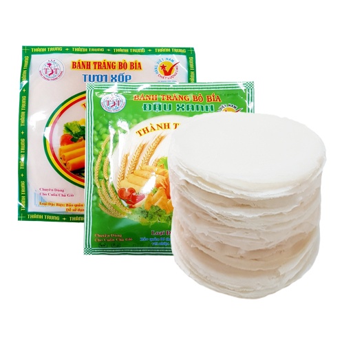 Bánh tráng bò bía đậu xanh (15 gói) loại size 16cm chuyên cuốn chả giò