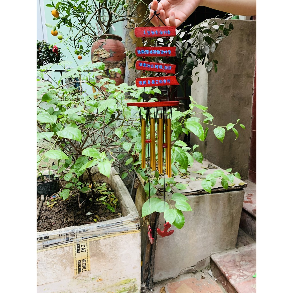 Chuông gió thuyền buồm phong thủy 8 ống