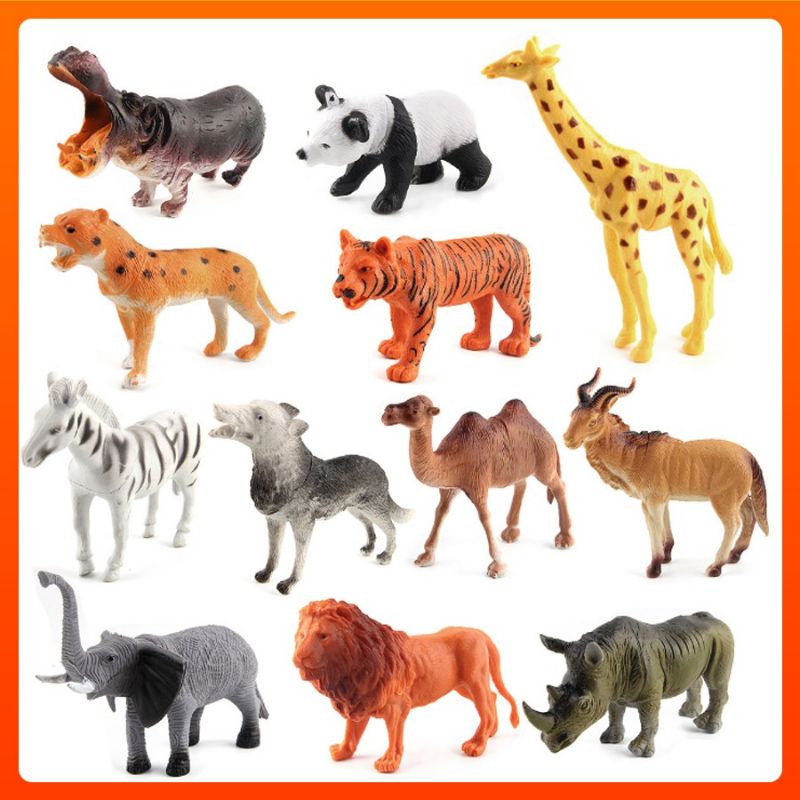 SET THÚ RỪNG TRỌN BỘ 12 CON ĐỦ CÁC LOẠI VẬT SIZE TO AN TOANT CHO BÉ