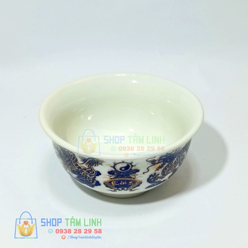 Bát thờ cúng gốm sứ Bát Tràng hoa văn rồng phượng chầu Phúc lộc thọ bày bàn thờ gia tiên đồ thờ shoptamlinh