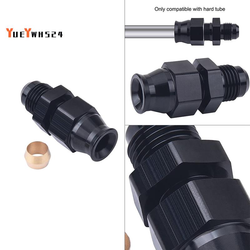 Đầu Nối Ống Dẫn Nhiên Liệu 6AN Male Sang Hardline Bằng Hợp Kim Nhôm Màu Đen