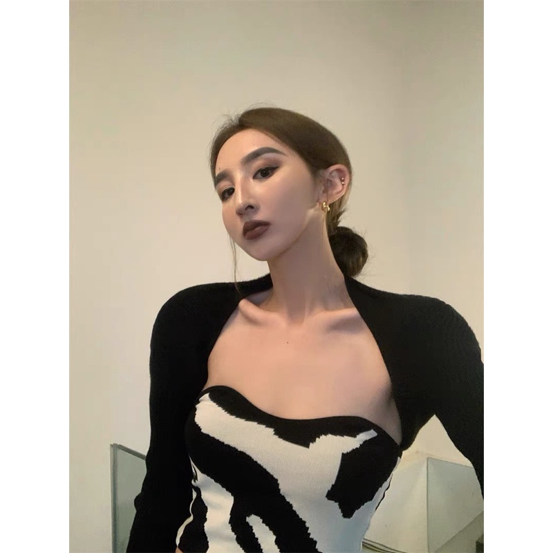 Áo ống ôm body chất liệu len tăm co giãn | BigBuy360 - bigbuy360.vn