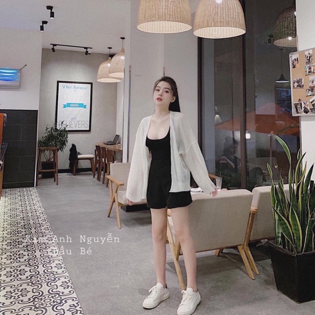 ÁO KHOÁC CARDIGAN LEN LƯỚI TAY RỘNG ĐẸP | BigBuy360 - bigbuy360.vn