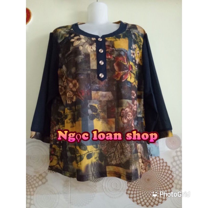 Áo thun hoa nút cổ Quảng Châu.