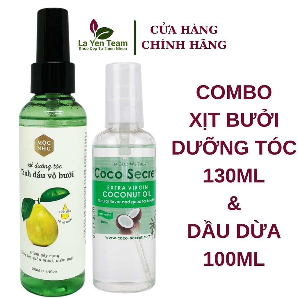 Tinh Dầu Bưởi Kích Mọc Tóc Mộc Nhu Dạng Xịt 130ml - Combo Hấp Dẫn