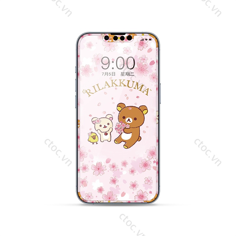 Kính Cường Lực HD Bảo Vệ Toàn Màn Hình In Hình Hoạt Hình Cho Iphone 14 plus 13 pro max 13 13Pro 6.1 6.8 inch