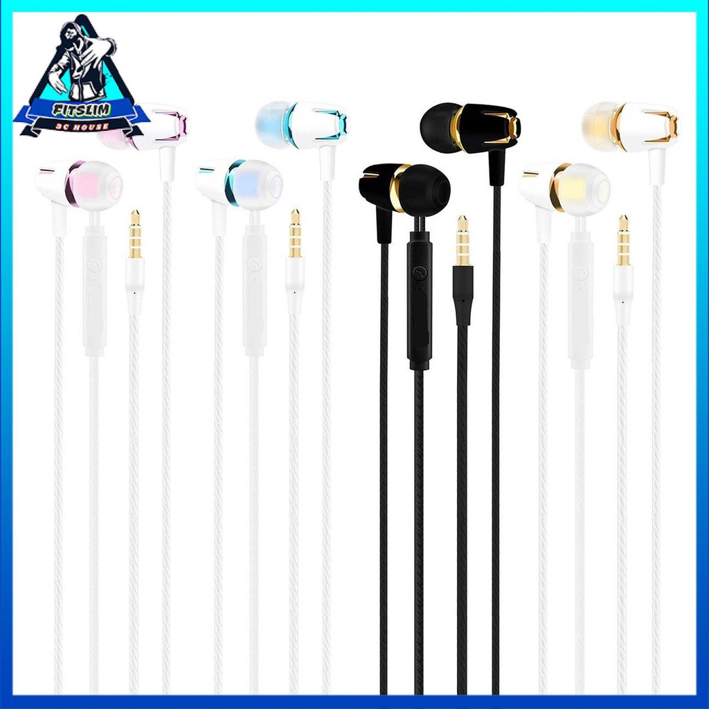 Tai nghe có dây mạ điện âm trầm cho Android IOS tiện lợi